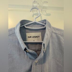 Our Legacy Light Blue Oxford Button-Up Shirt